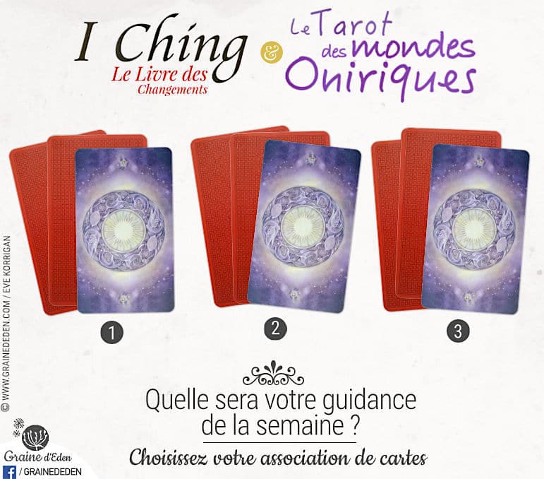 10 au 16 juillet 2017 - Votre guidance de la semaine avec Oracle I Ching de Klaus et Marlies Holitzka et Le Tarot des Mondes Oniriques de Stephanie Pui-Mun Law et Barbara Moore - Graine d'Eden Tarots et Oracles divinatoires - avis, review, présentations