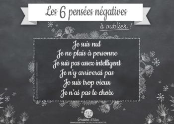 Pensées négatives à éviter !