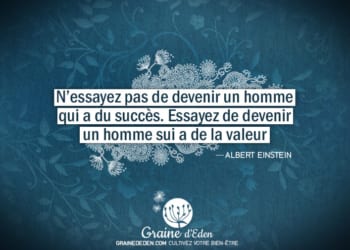 N'essayez pas de devenir un homme qui a du succès. Essayez de devenir un homme qui a de la valeur.