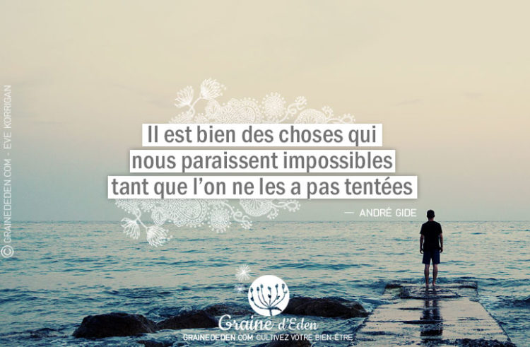 Il est bien des choses qui nous paraissent impossibles tant qu'on ne les a pas tentées