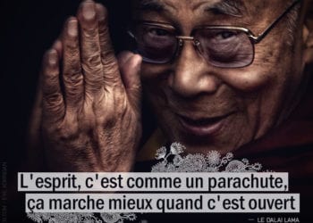 Citation - LE DALAÏ LAMA - L'esprit, c'est comme un parachute ...