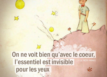 Citation - LE PETIT PRINCE - On ne voit bien qu'avec les cœur, l'essentiel est invisible pour les yeux - Graine d'Eden