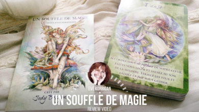 Review des cartes Un souffle de Magie - Jody Bergsma. Développement personnel pensées positives, guidance, présentations de coffrets de cartes, de Livres...