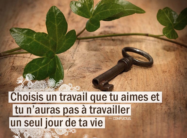 Quand Tu Auras Enfin Choisi Ta Vie Choisis un travail que tu aimes et tu n'auras pas