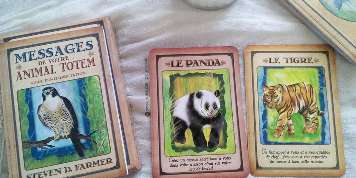 Messages de votre animal totem - Graine d'Eden review et présentation de cartes oracle divinatoire, de tarot divinatoire.