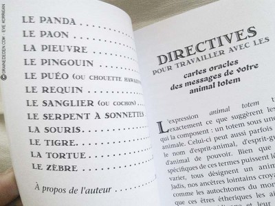 Messages de votre animal totem - Graine d'Eden review et présentation de cartes oracle divinatoire, de tarot divinatoire.