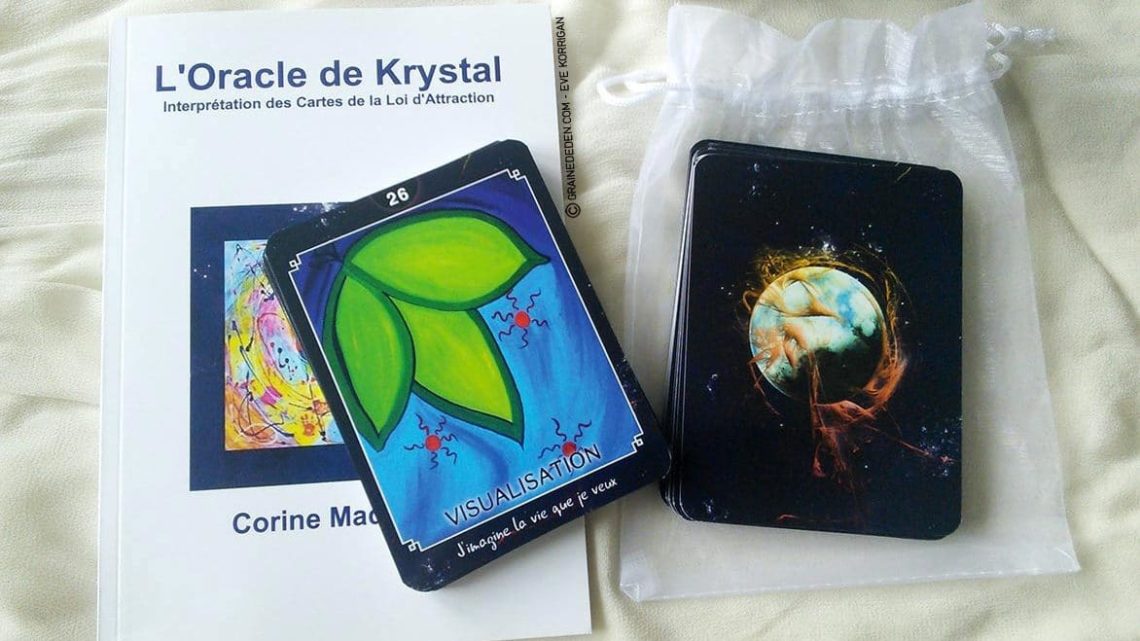 Oracle de Krystal de Corine Madelain - Review et présentation de ce jeu pour travailler avec la Loi de l'Attraction. Graine d'Eden tarots, oracles divinatoires.