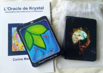 Oracle de Krystal de Corine Madelain - Review et présentation de ce jeu pour travailler avec la Loi de l'Attraction. Graine d'Eden tarots, oracles divinatoires.