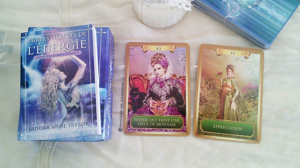 Cartes oracle de l'énergie de Sandra Anne Taylor présentation - Graine d'Eden présentation et review oracle divinatoire et tarot divinatoire - La bibliothèque interactive des Oracles divinatoires