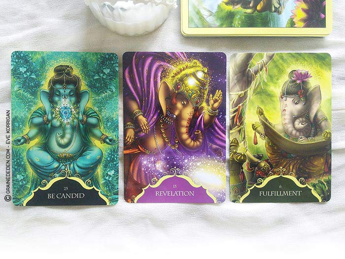 Whispers of Lord Ganesha Oracle cards de Angela Hartfield - Graine d'Eden Développement personnel, spiritualité, guidance, oracles et tarots divinatoires - La bibliothèque des Oracles