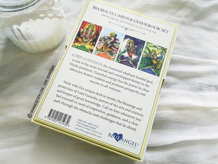 Whispers of Lord Ganesha Oracle cards de Angela Hartfield - Graine d'Eden Développement personnel, spiritualité, guidance, oracles et tarots divinatoires - La bibliothèque des Oracles