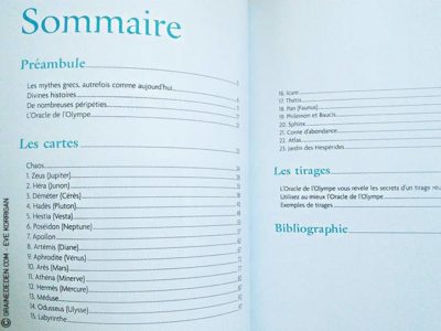 L'Oracle de l'Olympe de Emilie Porte et Véronique Taupelet - Graine d'Eden Développement personnel, spiritualité, guidance, oracles et tarots divinatoires - La bibliothèque des Oracles
