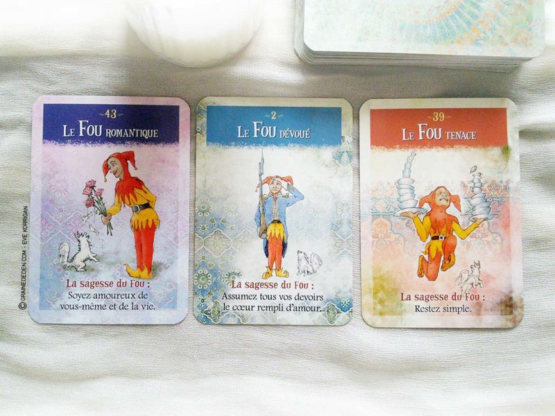 Les cartes Oracles La Sagesse du Fou de Sonia Choquette - Graine d'Eden Tarots et Oracles divinatoires - Présentation et reviews