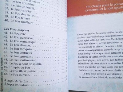 Les cartes Oracles La Sagesse du Fou de Sonia Choquette - Graine d'Eden Tarots et Oracles divinatoires - Présentation et reviews