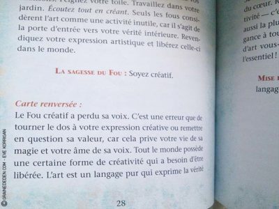 Les cartes Oracles La Sagesse du Fou de Sonia Choquette - Graine d'Eden Tarots et Oracles divinatoires - Présentation et reviews