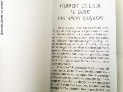 Le Tarot des Anges Gardiens de Doreen Virtue et Radleigh Valentine - Graine d'Eden Développement personnel, spiritualité, tarots et oracles divinatoires, Bibliothèques des Tarots, avis, présentation, review.