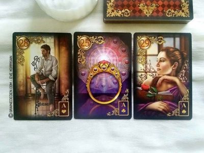 Gilded Reverie Lenormand de Ciro Marchetti - Graine d'Eden Développement personnel, spiritualité, tarots et oracles divinatoires, Bibliothèques des Oracles, avis, présentation, review