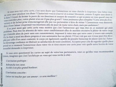 L'Oracle d'Eros de Géraldine Bindi et SirBlondin - Graine d'Eden Développement personnel, spiritualité, tarots et oracles divinatoires, Bibliothèques des Oracles, avis, présentation, review