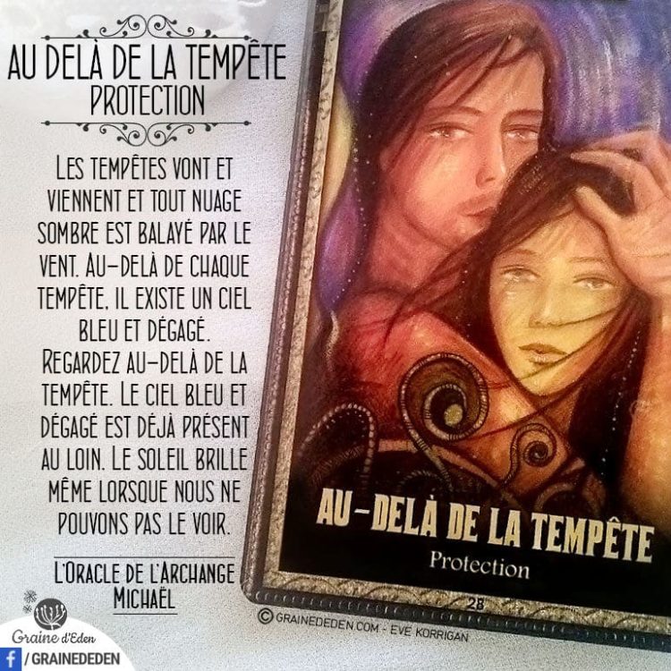 L'Oracle de l'Archange Michaël - L'Ange Bleu - Carte Au-delà de la Tempête - Graine d'Eden Développement personnel, spiritualité, tarots et oracles divinatoires, Bibliothèques des Oracles, avis, présentation, review