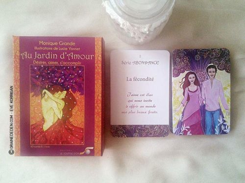 Au Jardin d'Amour de Monique Grande - Graine d'Eden Développement personnel, spiritualité, tarots et oracles divinatoires, Bibliothèques des Oracles, avis, présentation, review