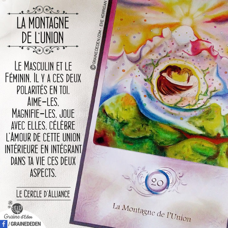 Le jeu Tarot Le Cercle d'Alliance - Carte La Montagne de l'Union - Graine d'Eden Développement personnel, spiritualité, tarots et oracles divinatoires, Bibliothèques des Oracles, avis, présentation, review