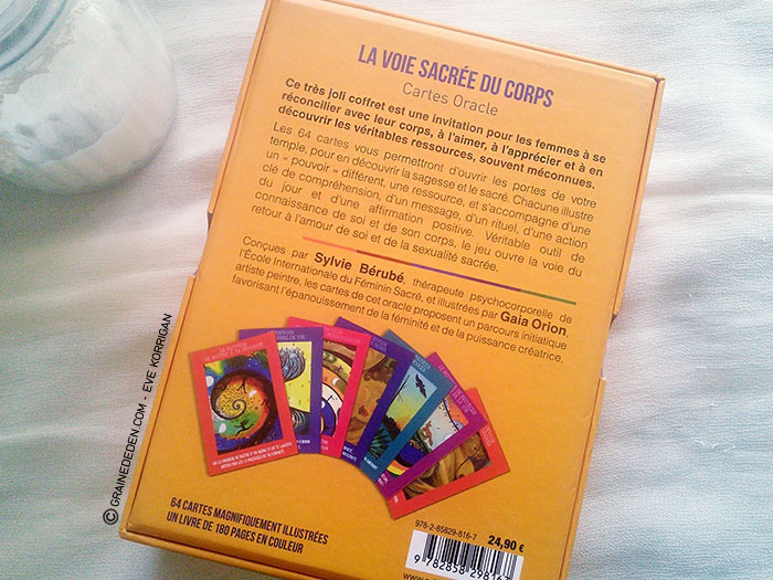 Les cartes Oracle La Voie Sacrée du Corps de Sylvie Bérubé - Graine d'Eden Développement personnel, spiritualité, tarots et oracles divinatoires, Bibliothèques des Oracles, avis, présentation, review