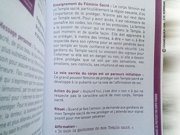 Les cartes Oracle La Voie Sacrée du Corps de Sylvie Bérubé - Graine d'Eden Développement personnel, spiritualité, tarots et oracles divinatoires, Bibliothèques des Oracles, avis, présentation, review