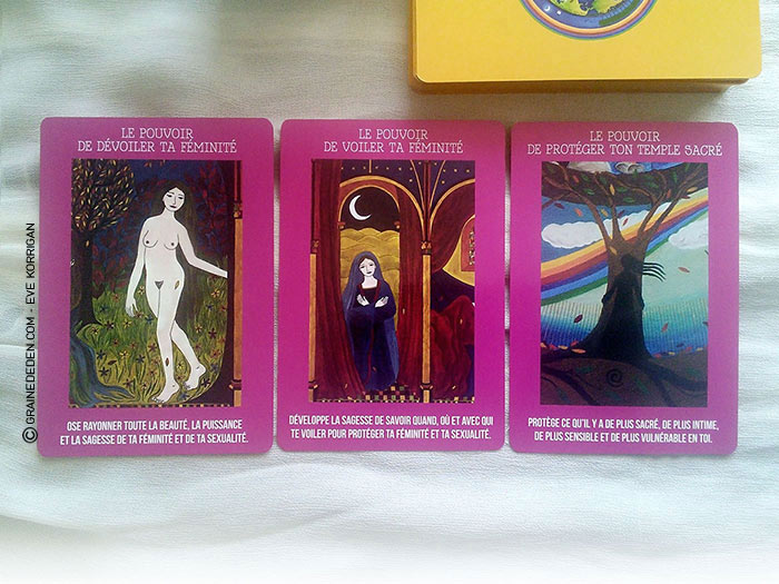 Les cartes Oracle La Voie Sacrée du Corps de Sylvie Bérubé - Graine d'Eden Développement personnel, spiritualité, tarots et oracles divinatoires, Bibliothèques des Oracles, avis, présentation, review