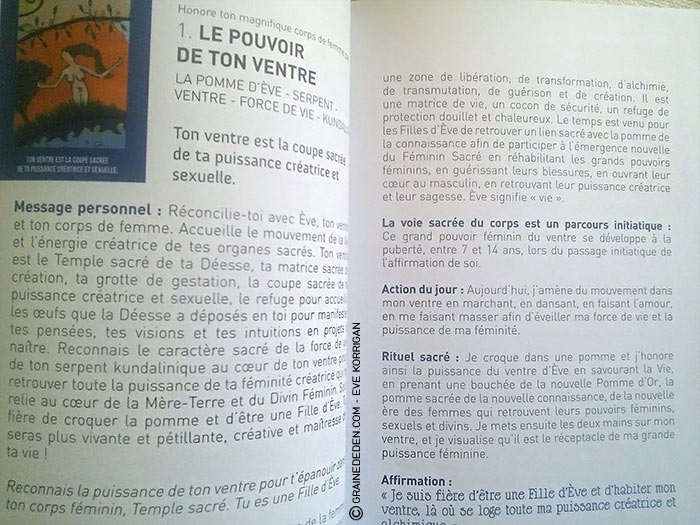 Les cartes Oracle La Voie Sacrée du Corps de Sylvie Bérubé - Graine d'Eden Développement personnel, spiritualité, tarots et oracles divinatoires, Bibliothèques des Oracles, avis, présentation, review