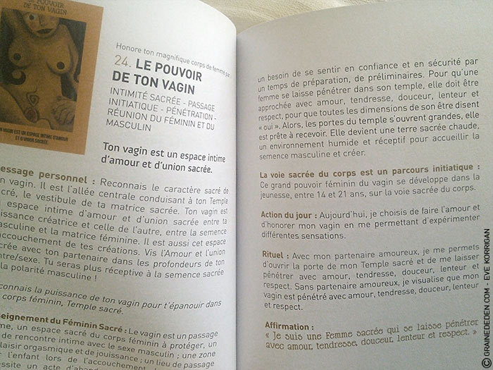 Les cartes Oracle La Voie Sacrée du Corps de Sylvie Bérubé - Graine d'Eden Développement personnel, spiritualité, tarots et oracles divinatoires, Bibliothèques des Oracles, avis, présentation, review