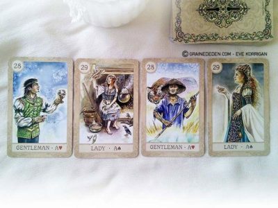 Fairy Tale Lenormand de Lisa Hunt et Arwen Lynch - Graine d'Eden Développement personnel, spiritualité, tarots et oracles divinatoires, Bibliothèques des Oracles, avis, présentation, review