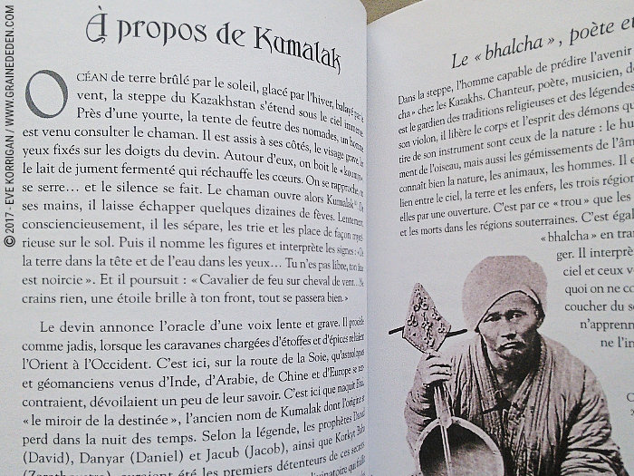 Kumalak – Le Miroir de la destinée – Chamanisme du Kazakhstan _ Graine d'Eden Développement personnel, spiritualité, tarots et oracles divinatoires, Bibliothèques des Oracles, avis, présentation, review , revue