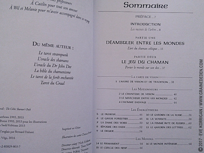 L'Oracle du Chaman Celte de John Matthews - Graine d'Eden Développement personnel, spiritualité, tarots et oracles divinatoires, Bibliothèques des Oracles, avis, présentation, review , revue