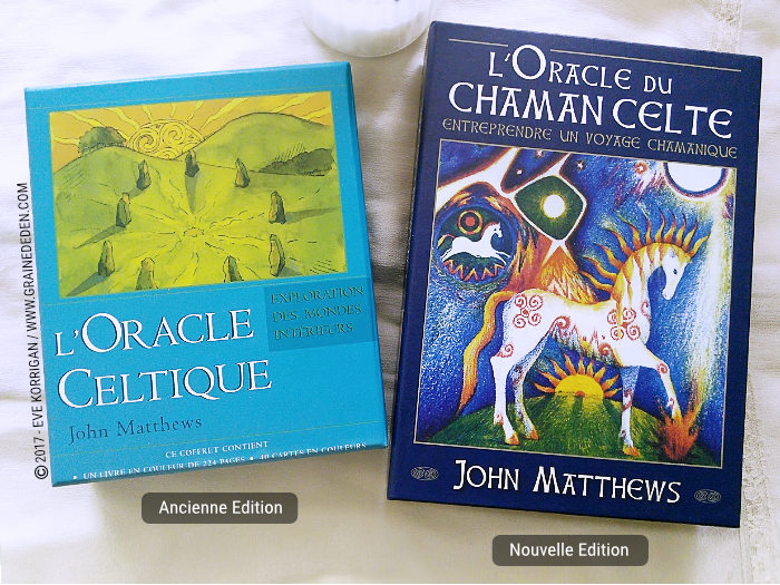 L'Oracle du Chaman Celte et l'Oracle Celtique de John Matthews - Graine d'Eden Développement personnel, spiritualité, tarots et oracles divinatoires, Bibliothèques des Oracles, avis, présentation, review , revue