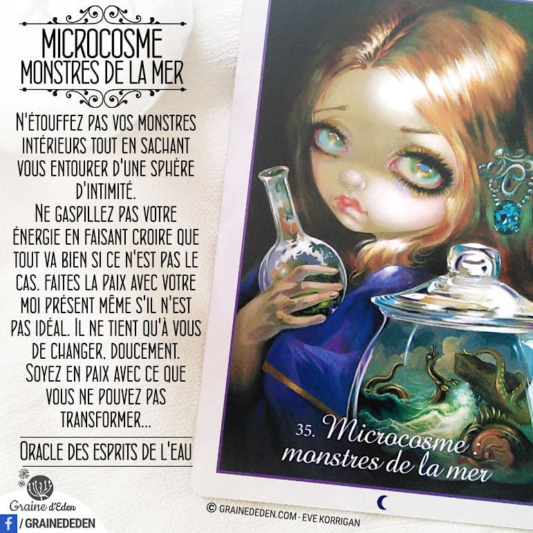 Oracle des Esprits de l'Eau de Jasmine Becket-Griffith - Microcosme Monstres de la Mer - Graine d'Eden Développement personnel, spiritualité, tarots et oracles divinatoires, Bibliothèques des Oracles, avis, présentation, review