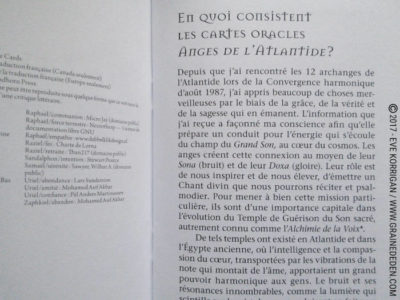 Les Cartes Oracle Les Anges de L'Atlantide de Stewart Pearce et Richard Crookes - Graine d'Eden Développement personnel, spiritualité, tarots et oracles divinatoires, Bibliothèques des Oracles, avis, présentation, review , revue