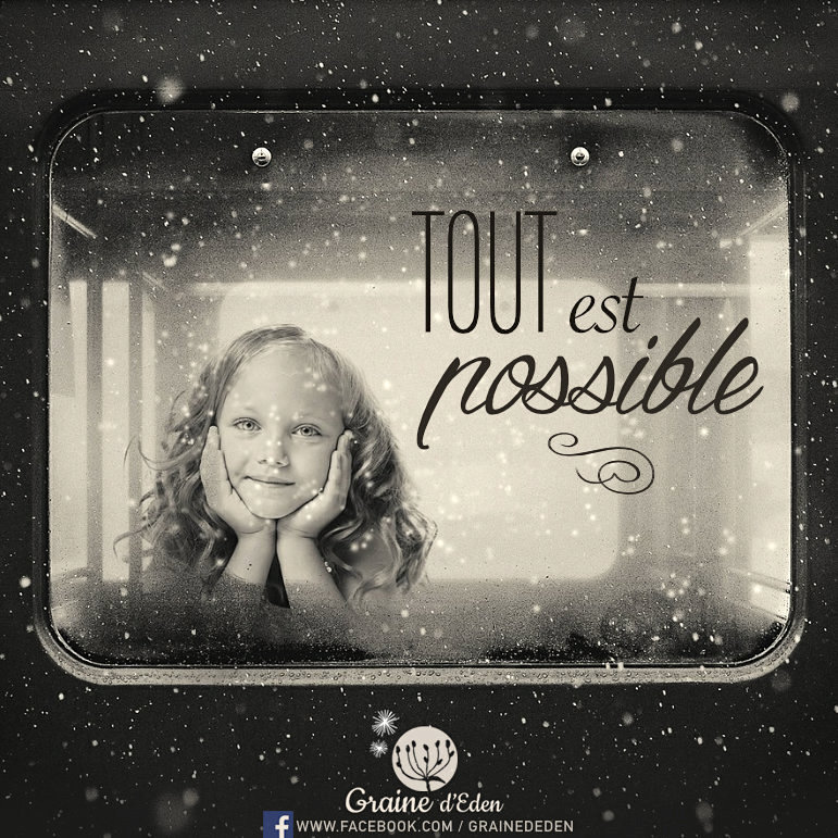 Tout est possible - Pensées positives - Graine d'Eden Développement personnel, spiritualité, tarots et oracles divinatoires, Bibliothèques des Oracles, avis, présentation, review , revue