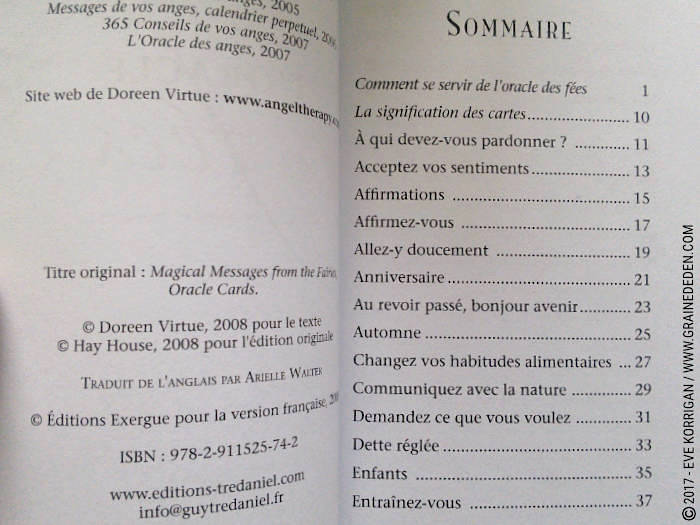 Graine d'Eden Développement personnel, spiritualité, tarots et oracles divinatoires, Bibliothèques des Oracles, avis, présentation, review , revue