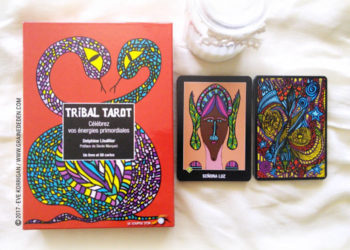 Tribal Tarot de Delphine Lhuillier - Graine d'Eden Développement personnel, spiritualité, tarots et oracles divinatoires, Bibliothèques des Oracles, avis, présentation, review , revue