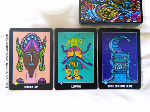 Tribal Tarot de Delphine Lhuillier - Graine d'Eden Développement personnel, spiritualité, tarots et oracles divinatoires, Bibliothèques des Oracles, avis, présentation, review , revue