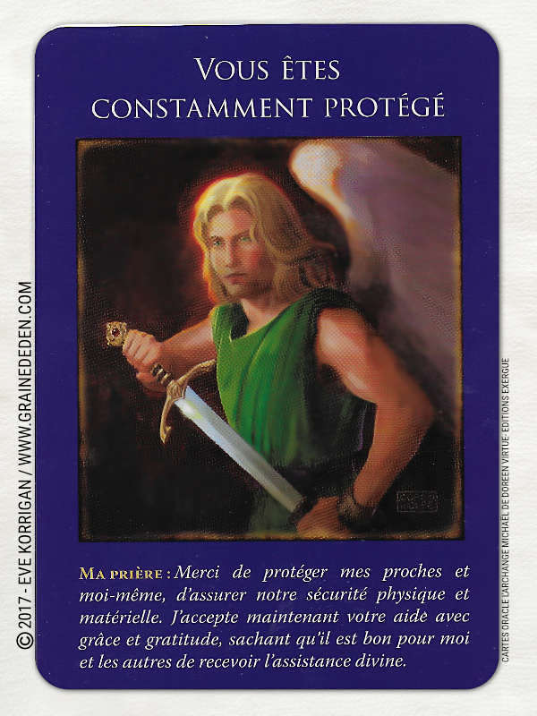 Cartes Oracle L'Archange Michaël de Doreen Virtue - Graine d'Eden Développement personnel, spiritualité, tarots et oracles divinatoires, Bibliothèques des Oracles, avis, présentation, review , revue