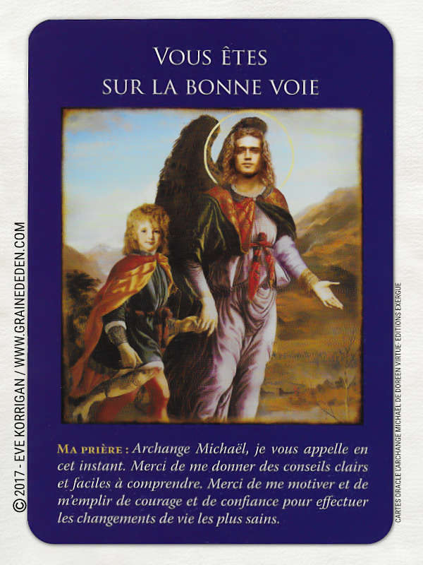 Cartes Oracle L'Archange Michaël de Doreen Virtue - Graine d'Eden Développement personnel, spiritualité, tarots et oracles divinatoires, Bibliothèques des Oracles, avis, présentation, review , revue