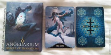 Angelarium Oracle of Emanations de Eli Minaya et Peter Mohrbacher - Graine d'Eden Développement personnel, spiritualité, tarots et oracles divinatoires, Bibliothèques des Oracles, avis, présentation, review , revue