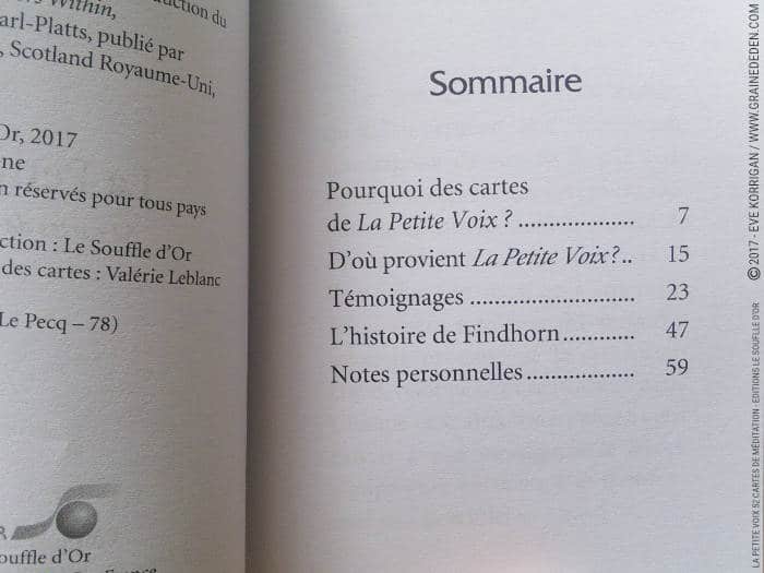 Les cartes La Petite Voix de Eileen Caddy - Graine d'Eden Développement personnel, spiritualité, tarots et oracles divinatoires, Bibliothèques des Oracles, avis, présentation, review , revue