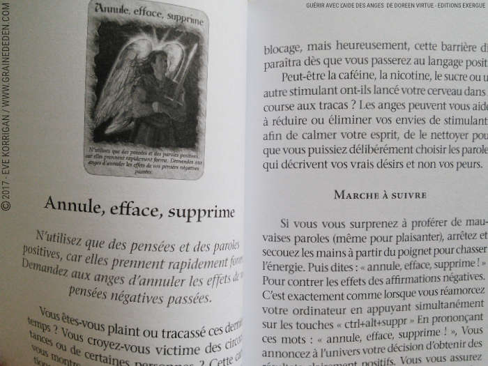 Guérir avec l'Aide des Anges Cartes Oracle de Doreen Virtue - Graine d'Eden Développement personnel, spiritualité, tarots et oracles divinatoires, Bibliothèques des Oracles, avis, présentation, review , revue