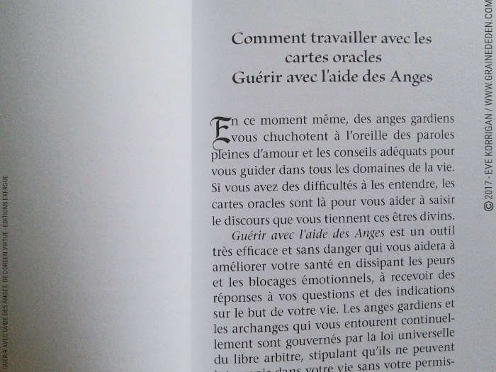 Guérir avec l'Aide des Anges Cartes Oracle de Doreen Virtue - Graine d'Eden Développement personnel, spiritualité, tarots et oracles divinatoires, Bibliothèques des Oracles, avis, présentation, review , revue