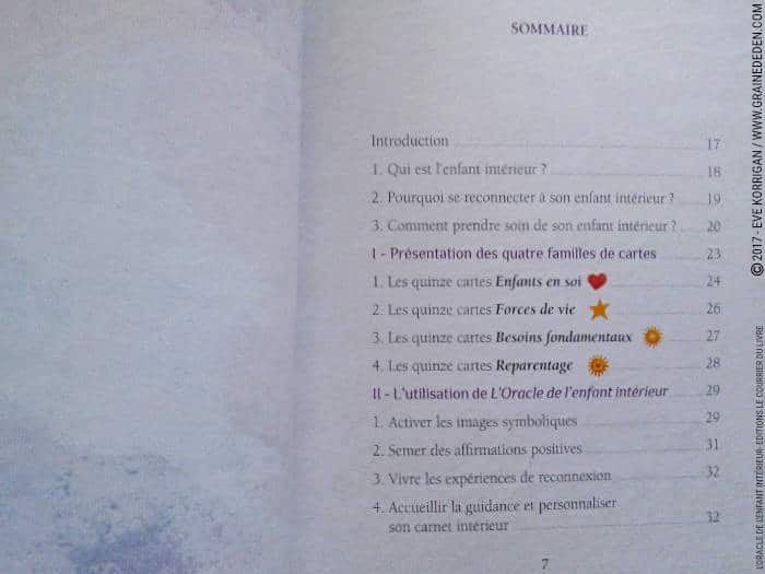 L'Oracle de l'Enfant intérieur de Marie-France et Emmanuel Ballet de Coquereaumont - Graine d'Eden Développement personnel, spiritualité, tarots et oracles divinatoires, Bibliothèques des Oracles, avis, présentation, review , revue