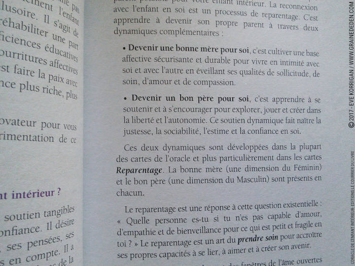 L'Oracle de l'Enfant intérieur de Marie-France et Emmanuel Ballet de Coquereaumont - Graine d'Eden Développement personnel, spiritualité, tarots et oracles divinatoires, Bibliothèques des Oracles, avis, présentation, review , revue