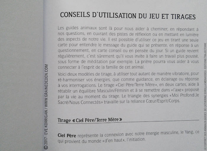 Le Coffret des Animaux-Guides de Catherine Sorolla Menassieu - L'Officiel - Graine d'Eden Développement personnel, spiritualité, tarots et oracles divinatoires, Bibliothèques des Oracles, avis, présentation, review , revue