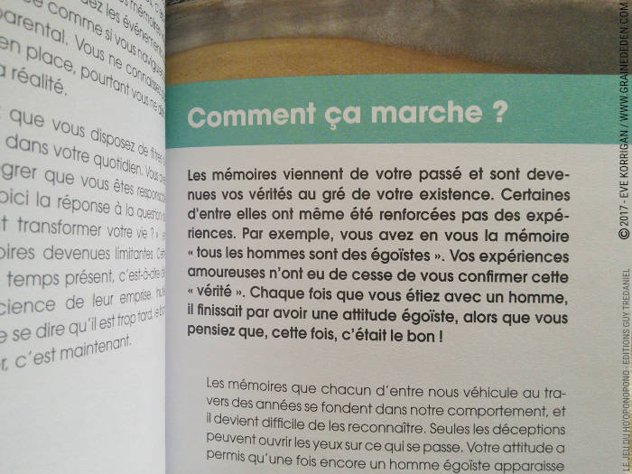 Le Jeu du Ho'oponopono de Nathalie Lamboy et Marc Kucharz - Graine d'Eden Développement personnel, spiritualité, tarots et oracles divinatoires, Bibliothèques des Oracles, avis, présentation, review , revue